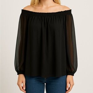 INC • Peasant Chiffon Blouse *NWOT*